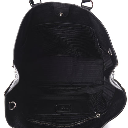 Prada Vitello Phenix Tote Black 8 of 19