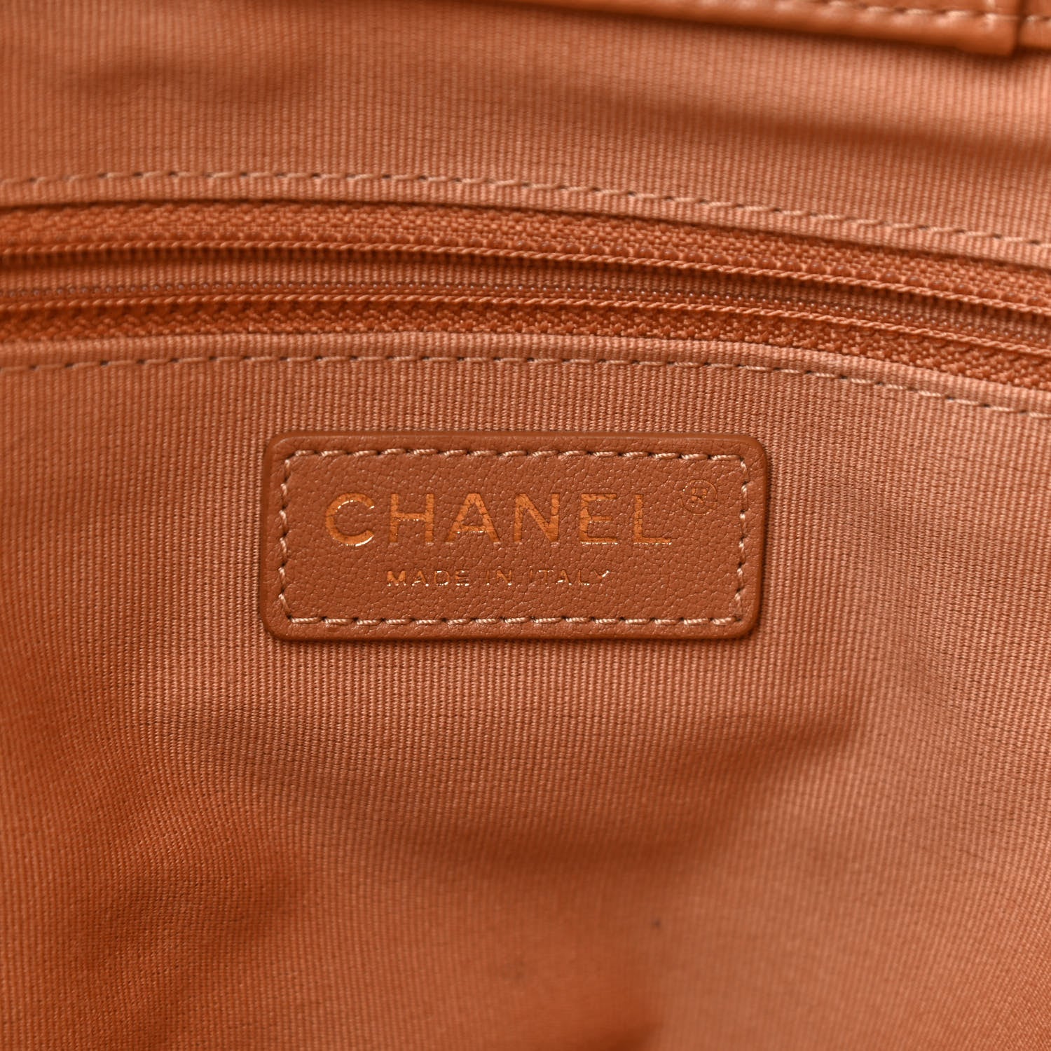 Chanel Calfskin Stitched Large Shopping Bag Brown 6 of 9