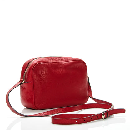 Gucci Pebbled Calfskin Small Soho Disco Bag Tabasco Red 3 of 8