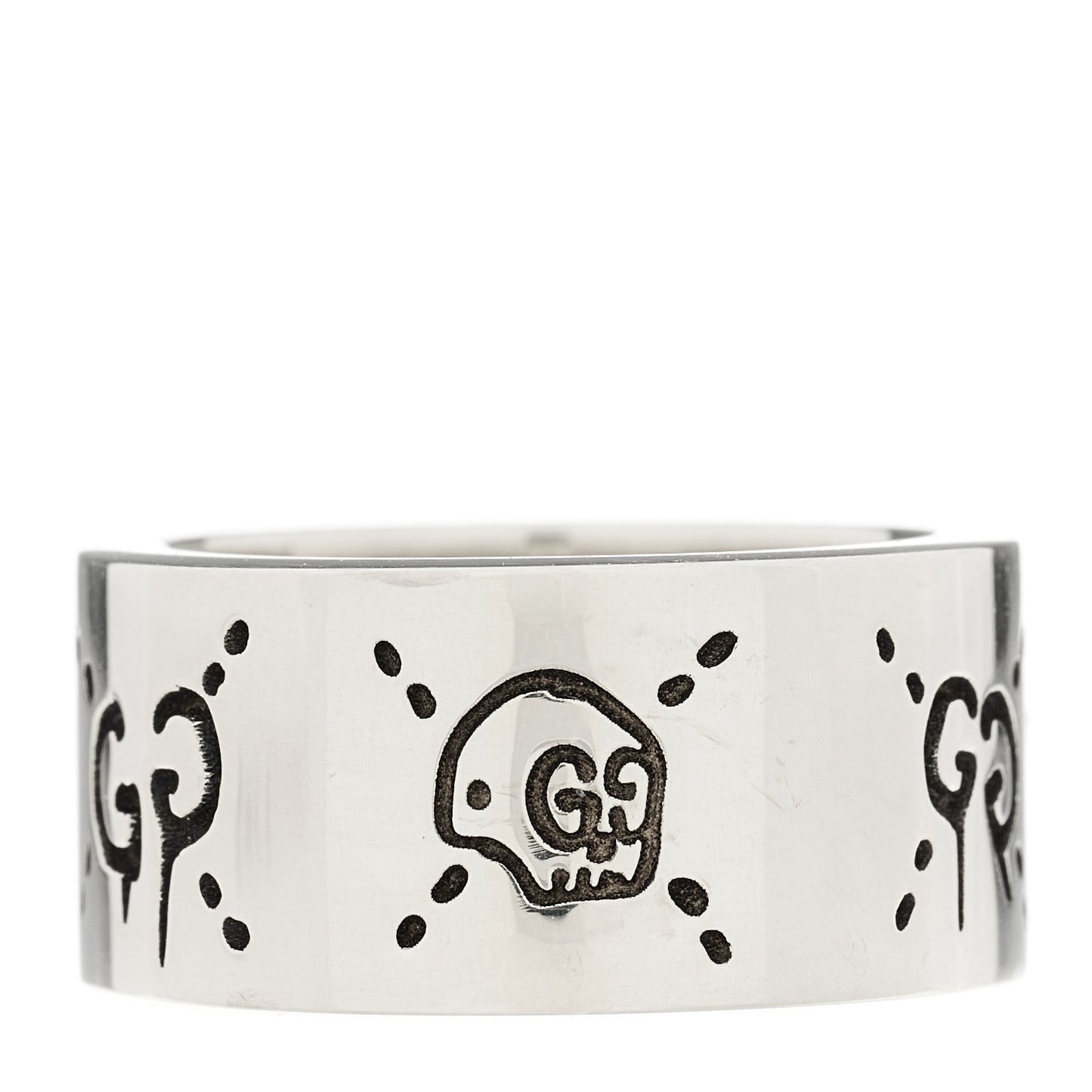 Sterling Silver GucciGhost Hamlet Skull Ring 48 4.5