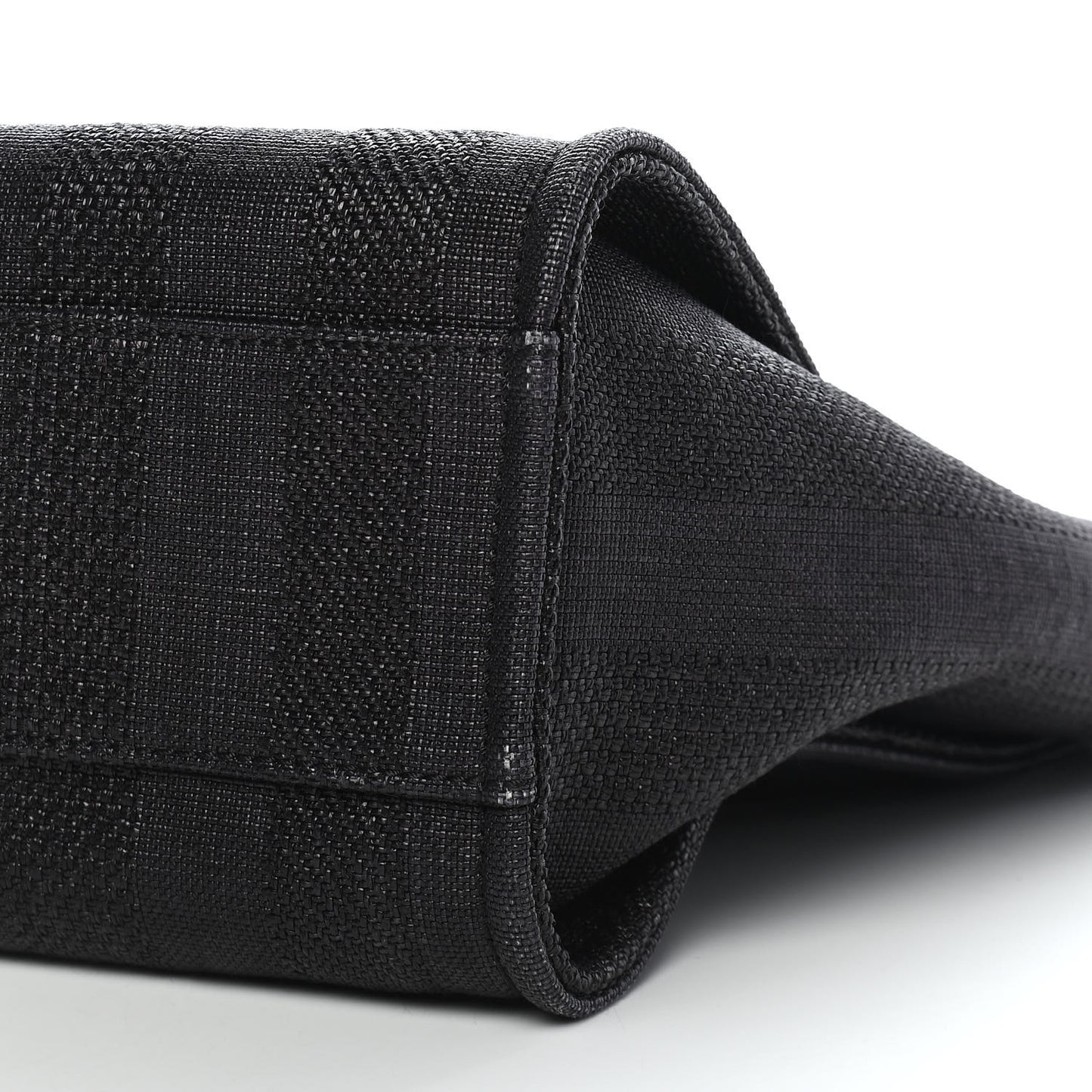 Mixed Fibers Striped Small Deauville Tote Black