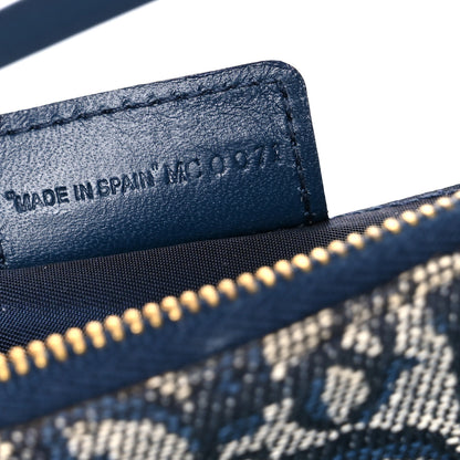 Christian Dior Monogram Mini Saddle Pochette Navy 7 of 11
