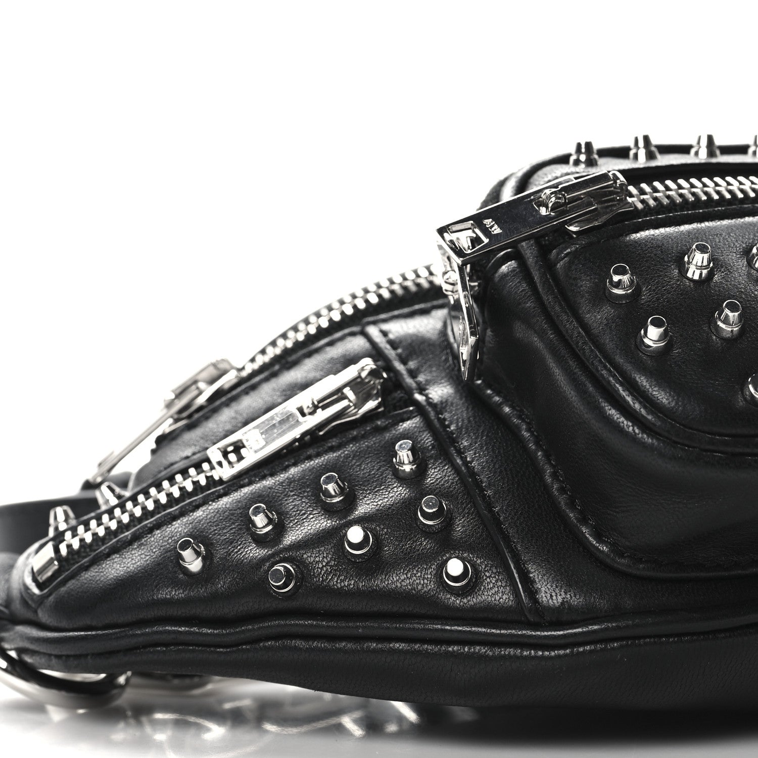 Alexander Wang Lambskin Studded Mini Attica Belt Bag Black 8 of 9