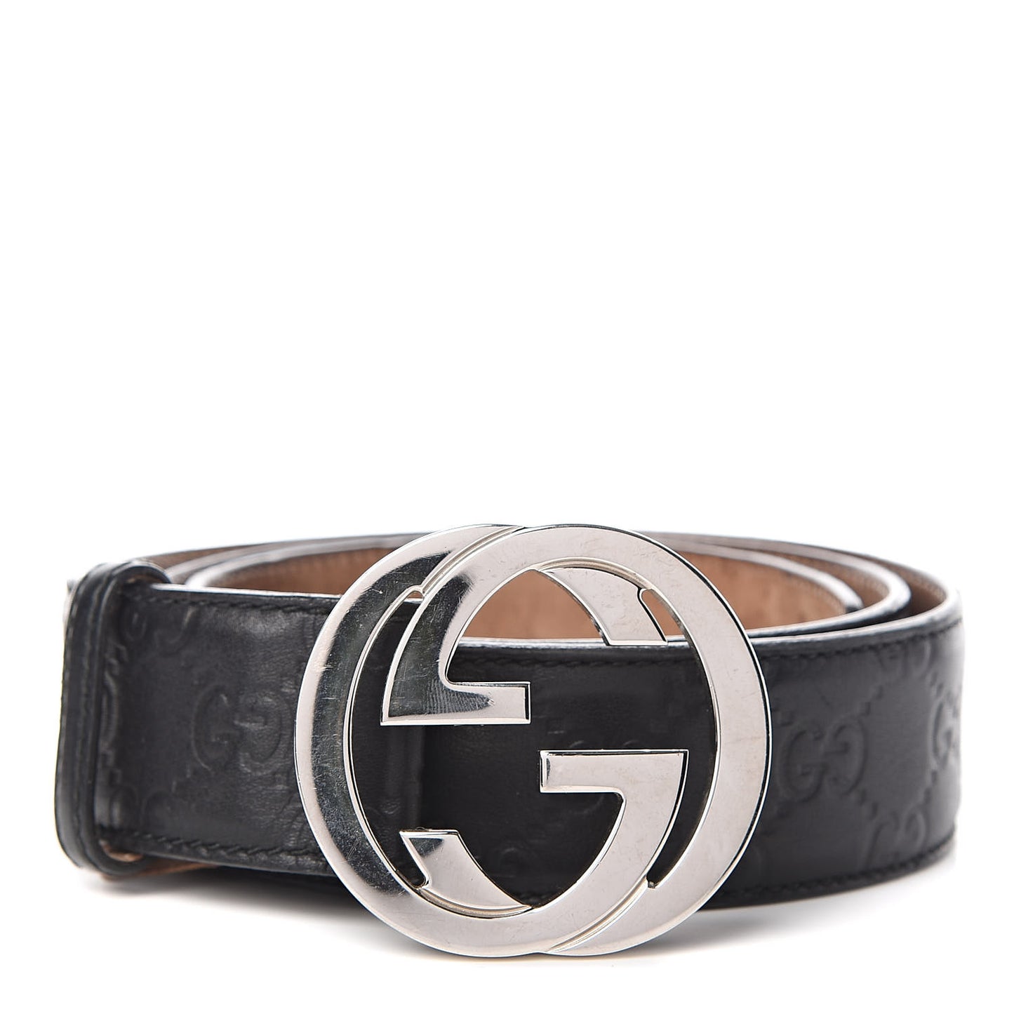 Guccissima Interlocking G Belt 95 38 Black