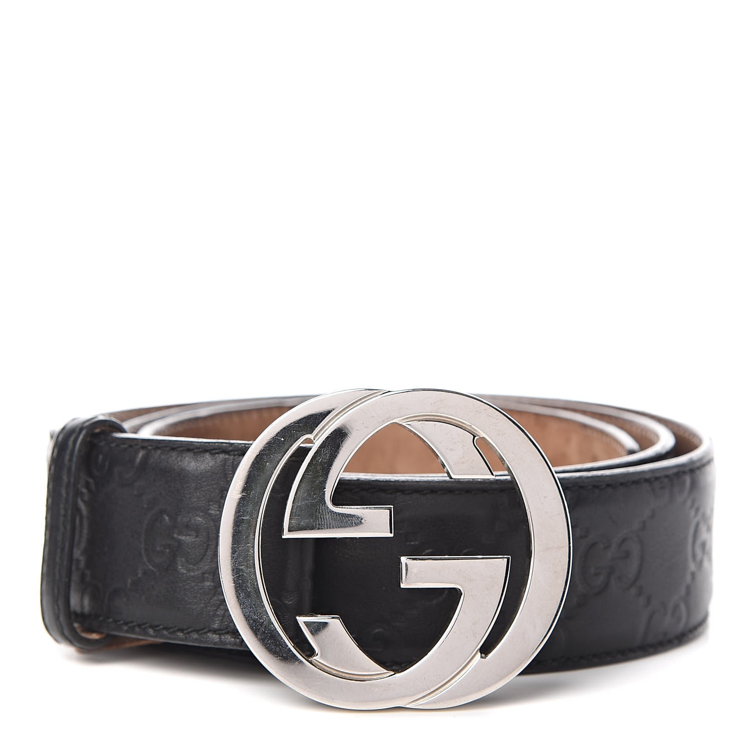 Gucci Guccissima Interlocking G Belt 95 38 Black 1 of 9