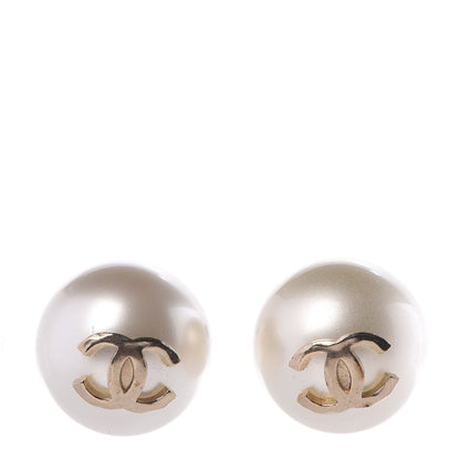 Chanel Pearl CC Large Earrings Gold 1 of 5