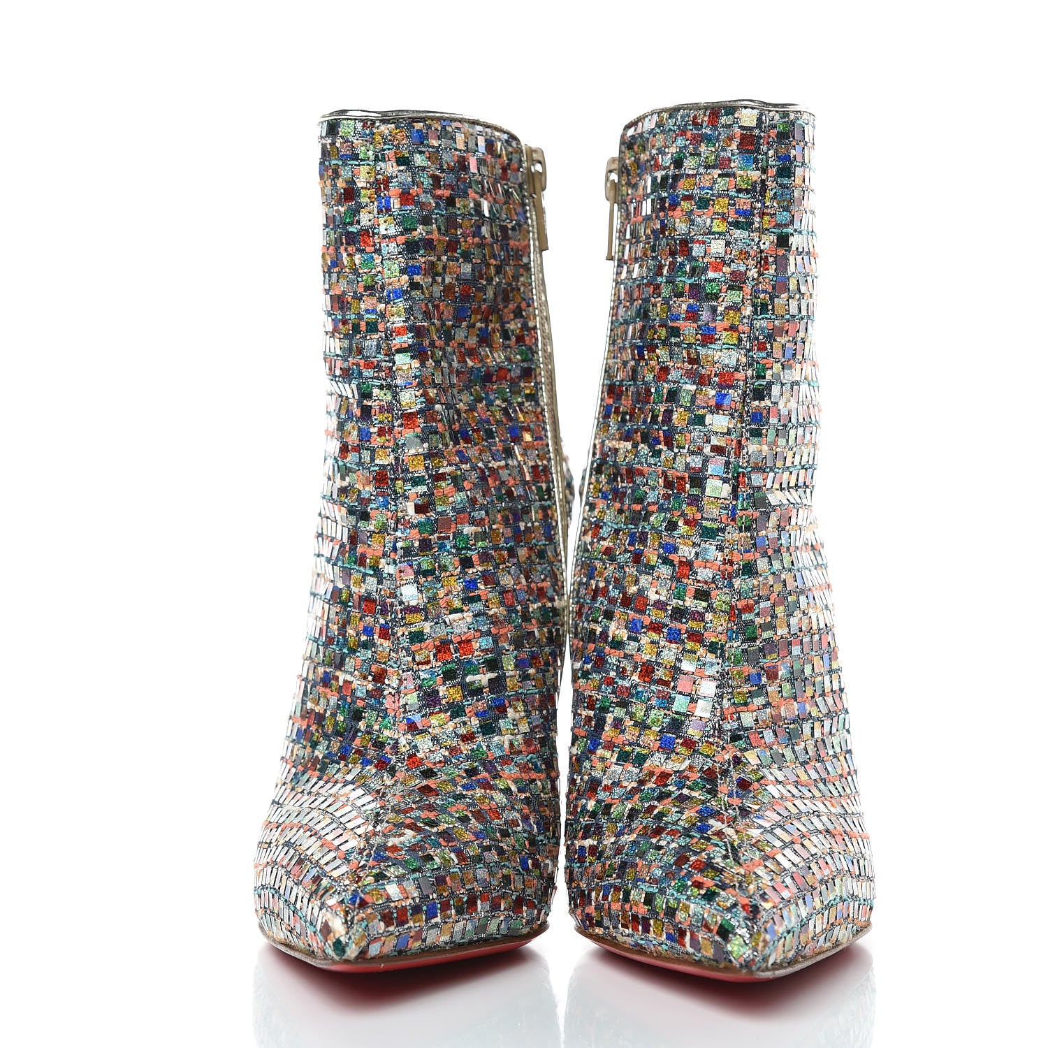 Christian Louboutin Tressage Vitraux So Kate Booty 100 Ankle Boots 37 Multi 2 of 7