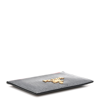Prada Vitello Move Metal Card Case Black Lacca 4 of 10