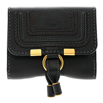 Chloe Grained Calfskin Marcie Square Wallet Black 1 of 7
