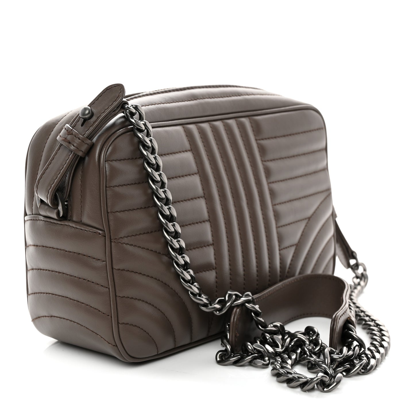 Soft Calfskin Diagramme Camera Bag Bambu