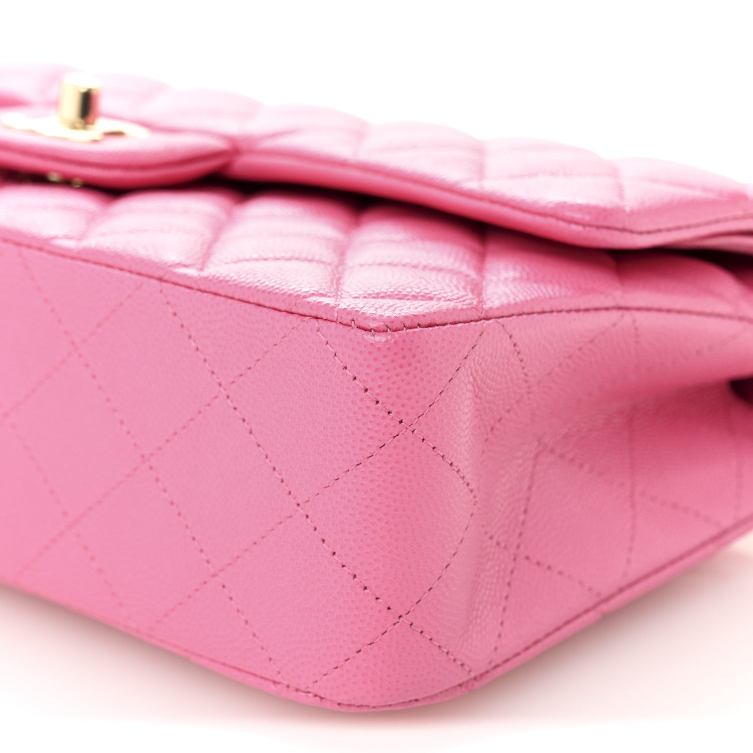 Chanel Caviar Quilted Medium Double Flap Pink 10 of 10