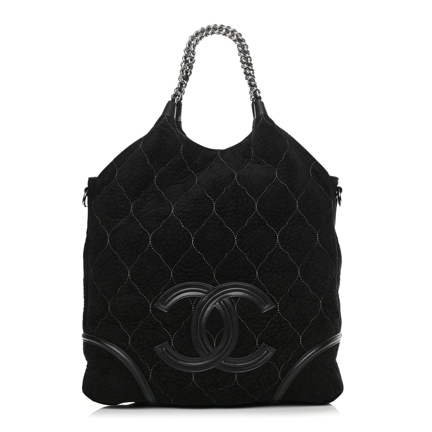 Chanel Microsuede Quilted Rodeo Drive Hobo Black 1 of 11