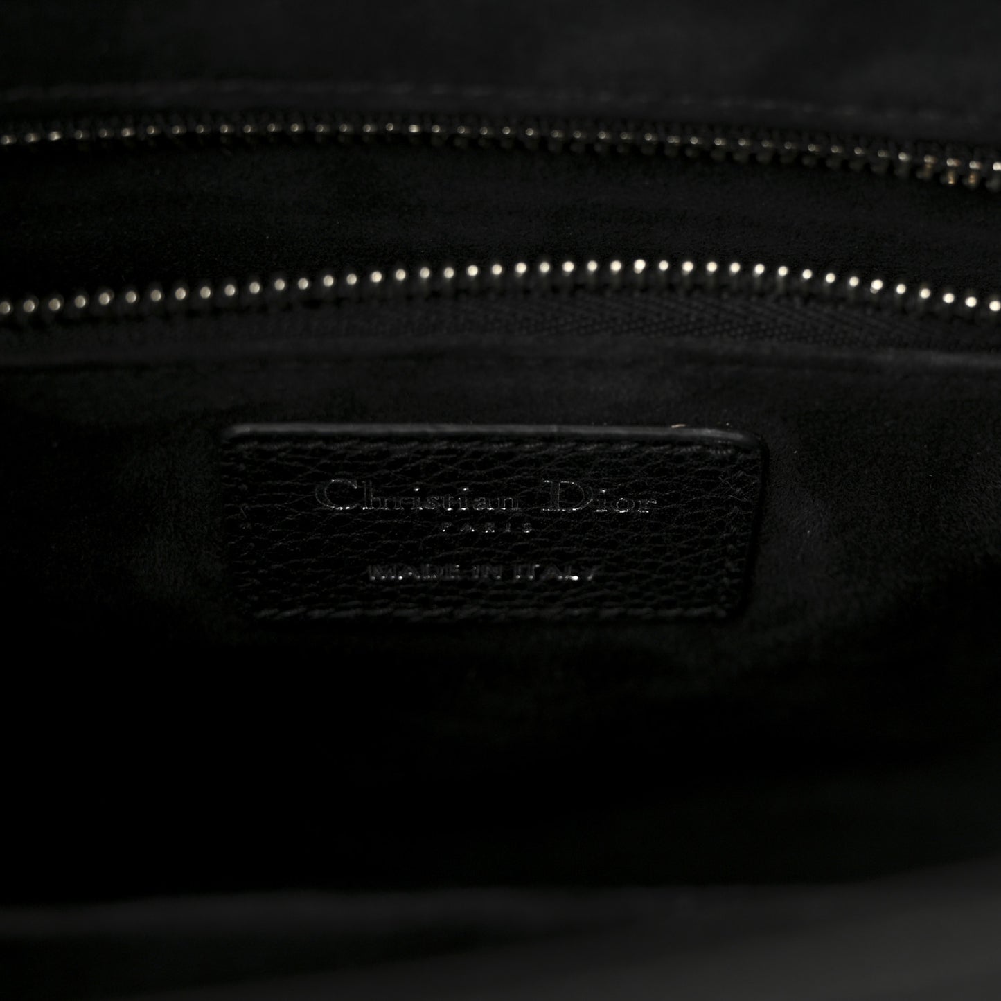 Grained Calfskin Cannage Medium Lady Dior Black