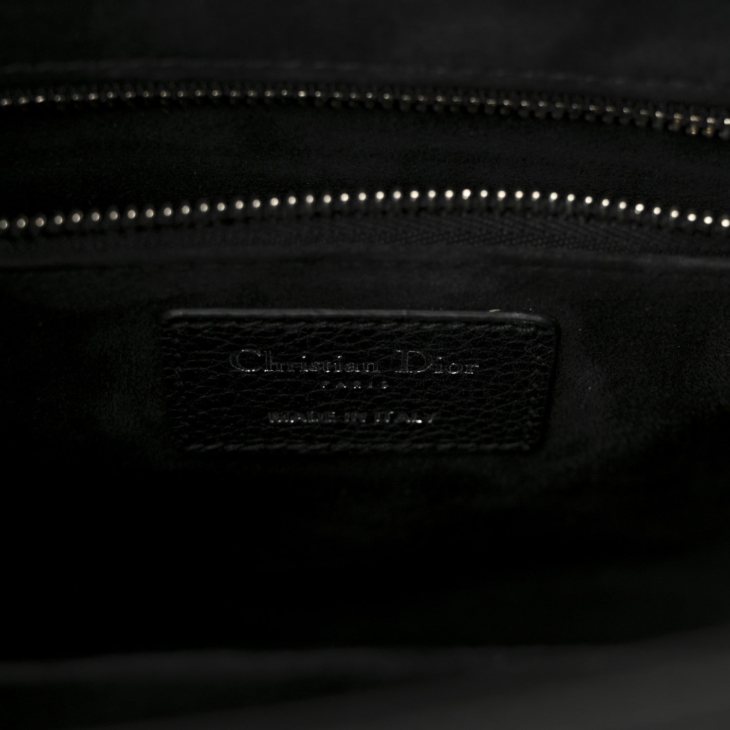 Christian Dior Grained Calfskin Cannage Medium Lady Dior Black 6 of 9