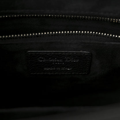 Christian Dior Grained Calfskin Cannage Medium Lady Dior Black 6 of 9
