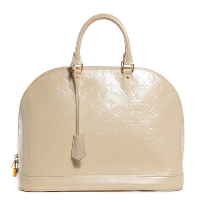 Louis Vuitton Vernis Alma GM Blanc Corail 1 of 7