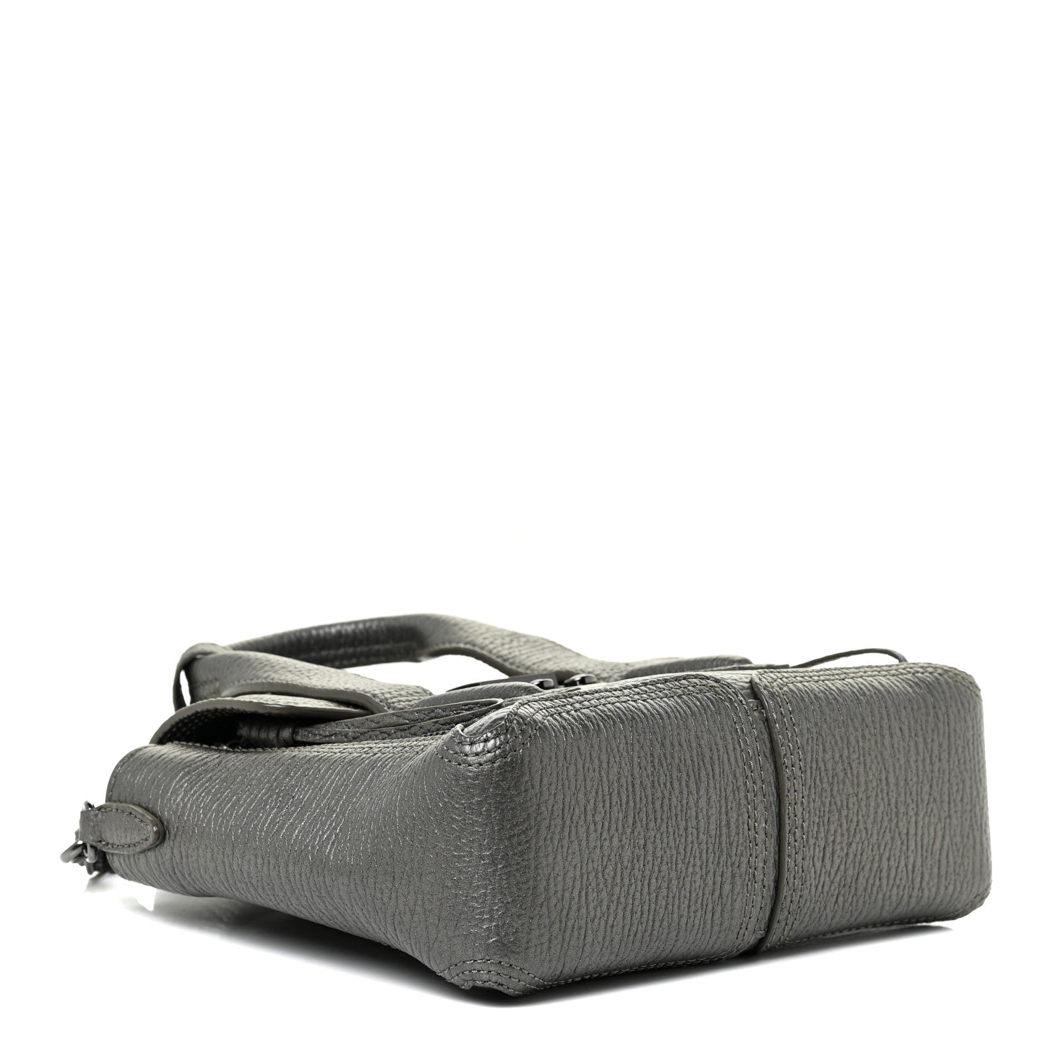 3.1 Phillip Lim Metallic Textured Calfskin Mini Pashli Satchel Silver 4 of 13