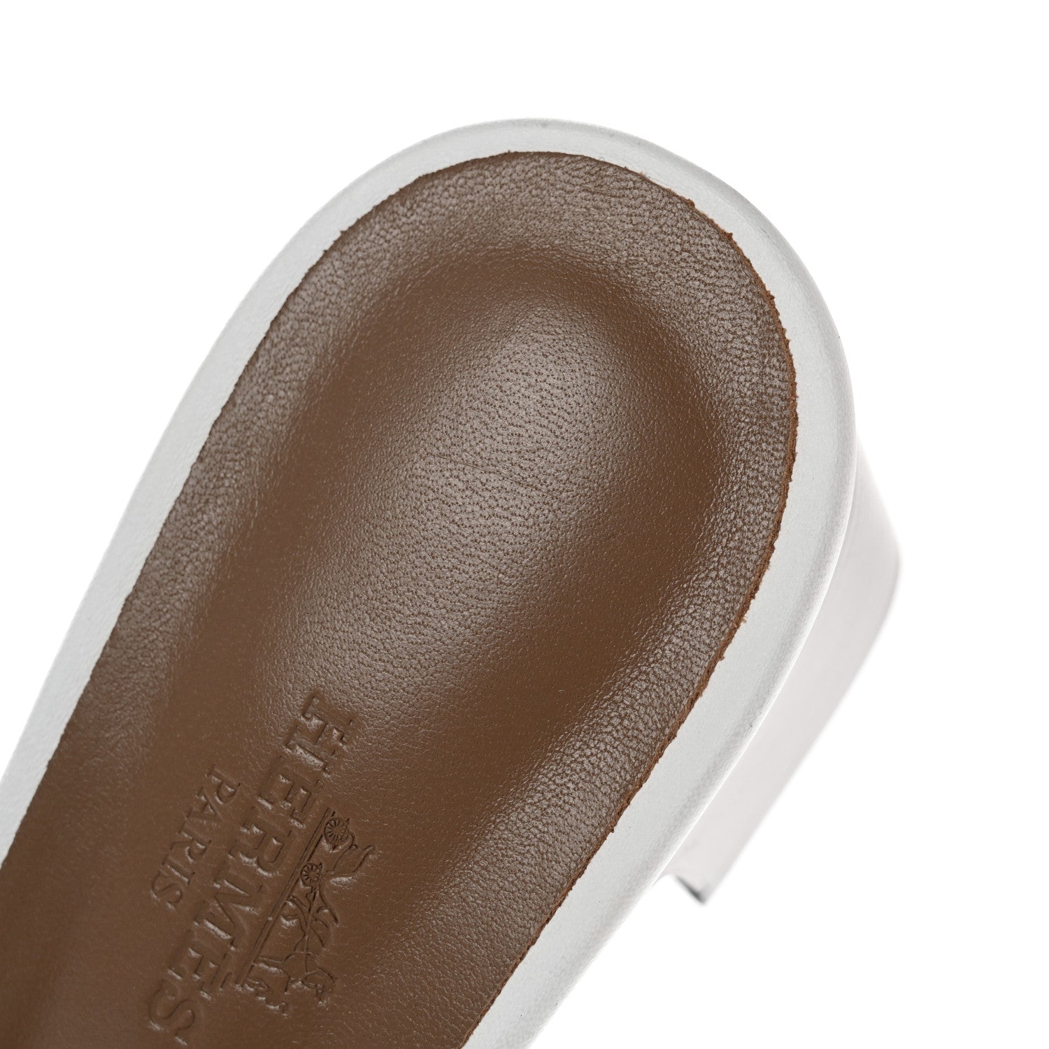 Hermes Calfskin Dreamy Sandals 37 White 10 of 11