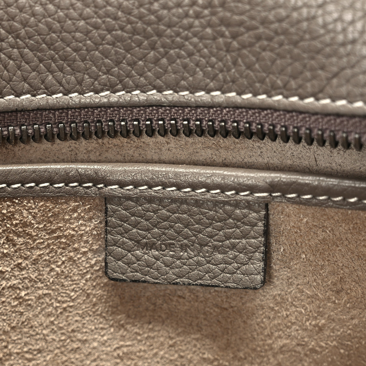 Drummed Calfskin Nano Luggage Souris
