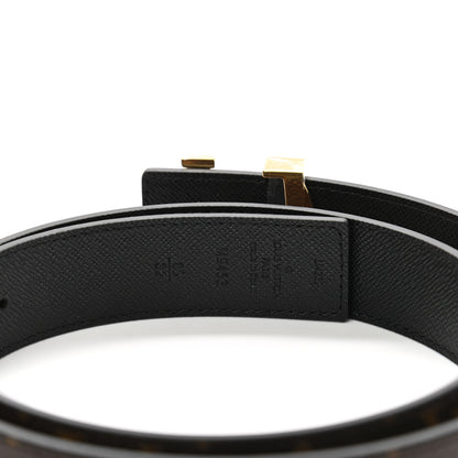 Louis Vuitton Calfskin Monogram 30mm LV Initiales Reversible Belt 80 32 Black 3 of 7