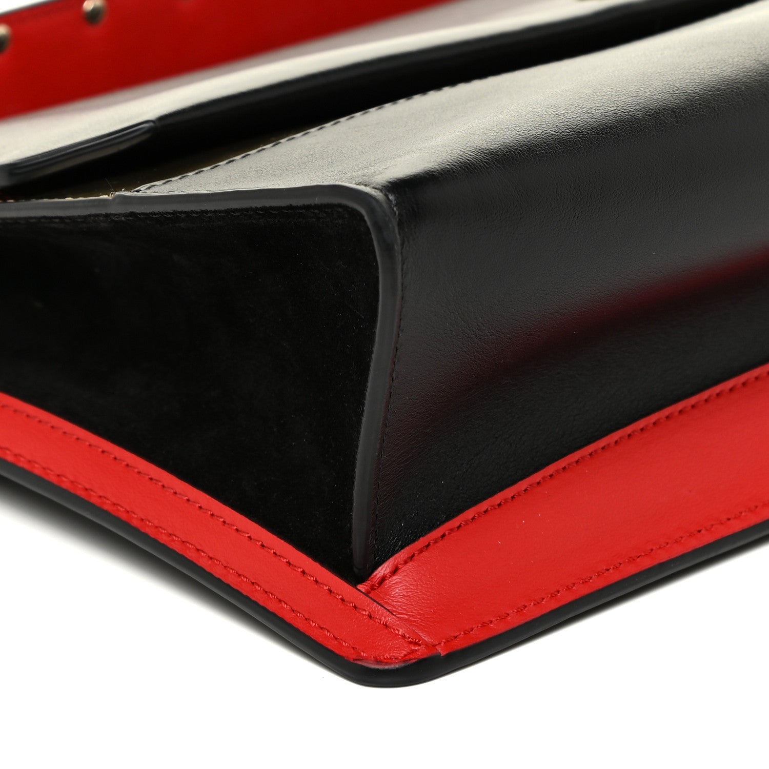 Christian Louboutin Calfskin Loubiblues Paris Clutch Bag Black Multi 8 of 19
