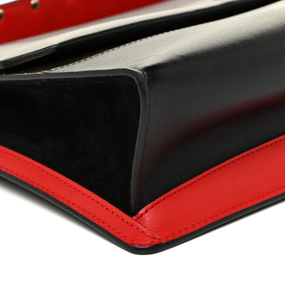 Christian Louboutin Calfskin Loubiblues Paris Clutch Bag Black Multi 8 of 19