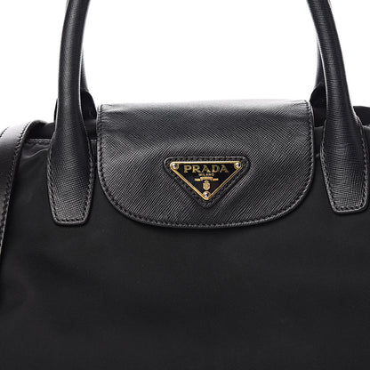 Prada Tessuto Nylon Saffiano Tote Black 11 of 11