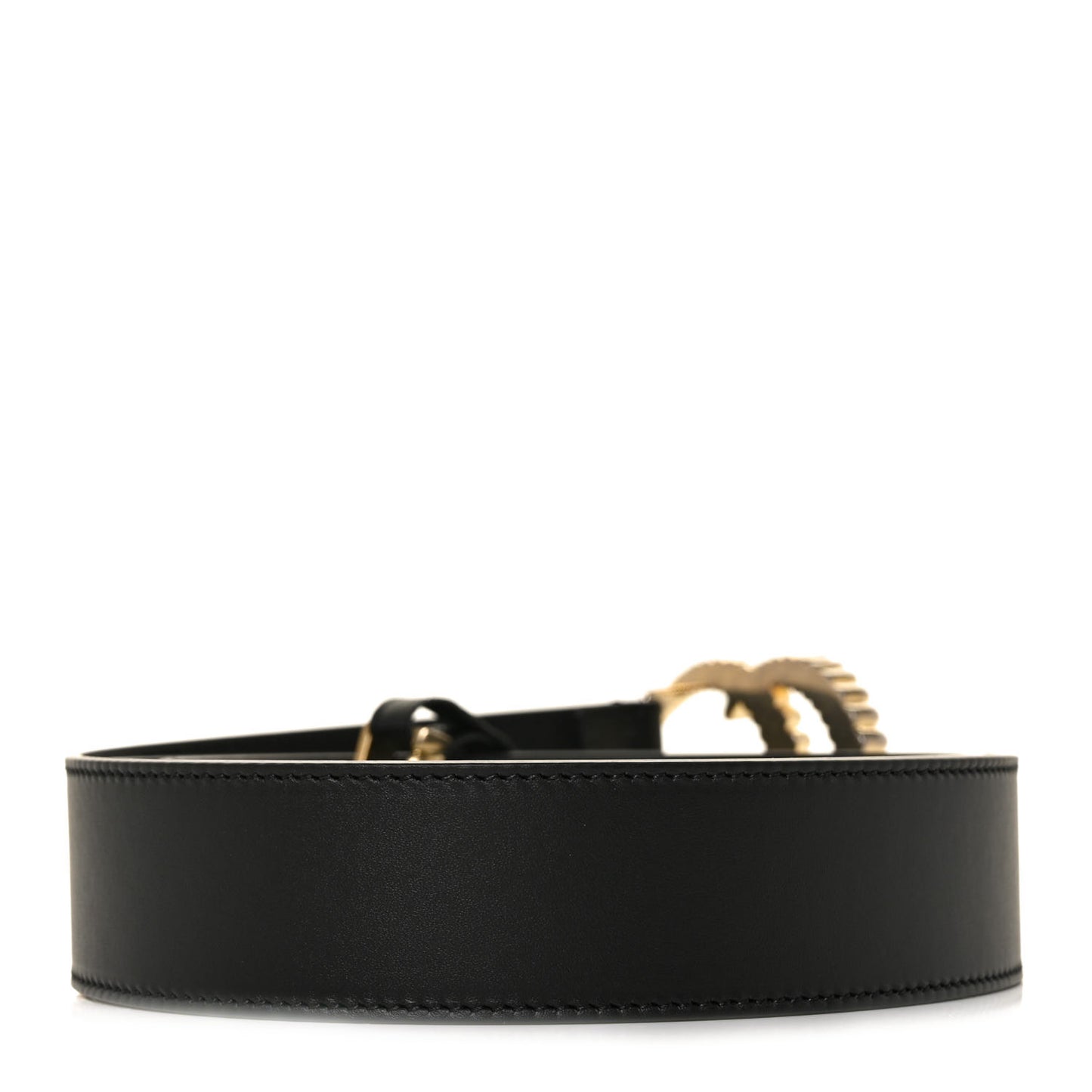 Moon Calfskin Torchon Double G 40mm Belt 105 42 Black