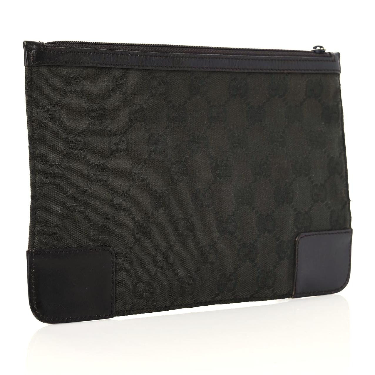 Monogram Zip Pouch Green