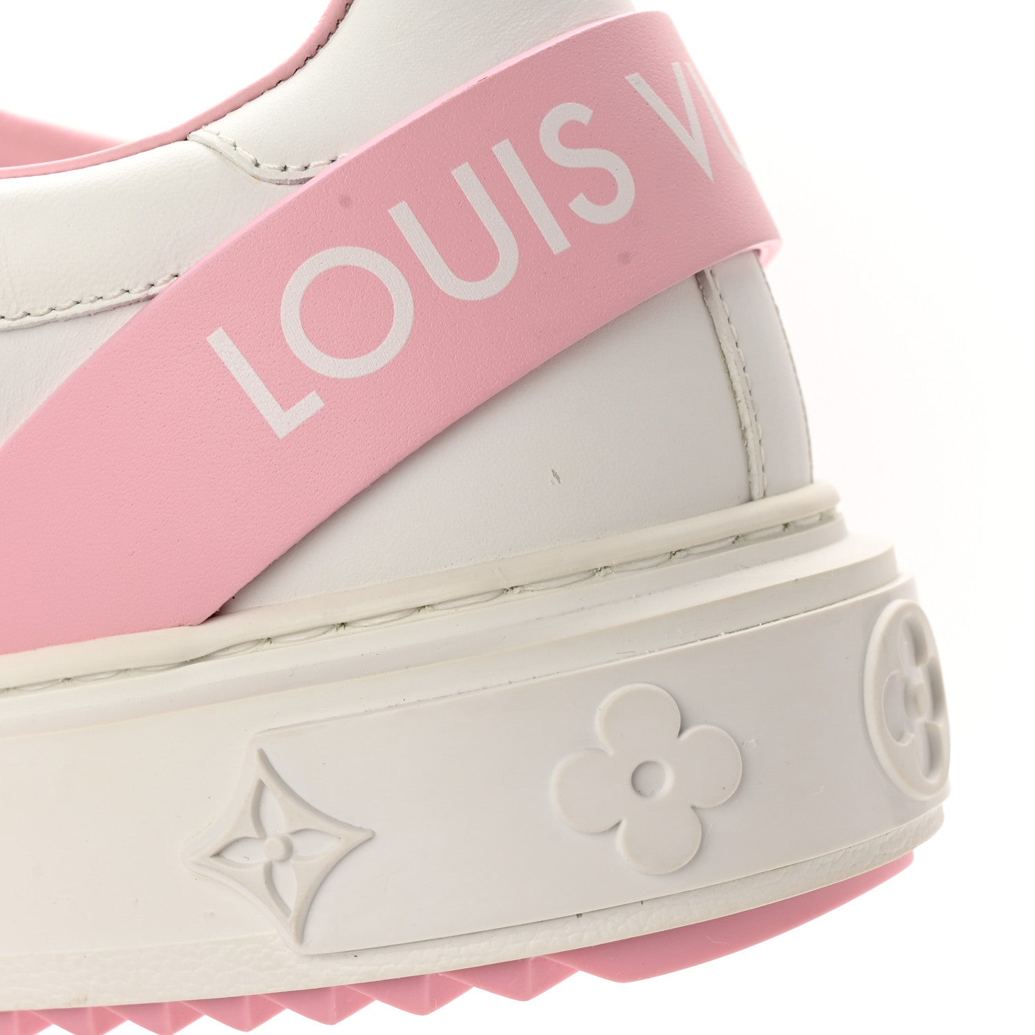 Louis Vuitton Time Out Bow Sneakers 37.5 White Pink 9 of 13