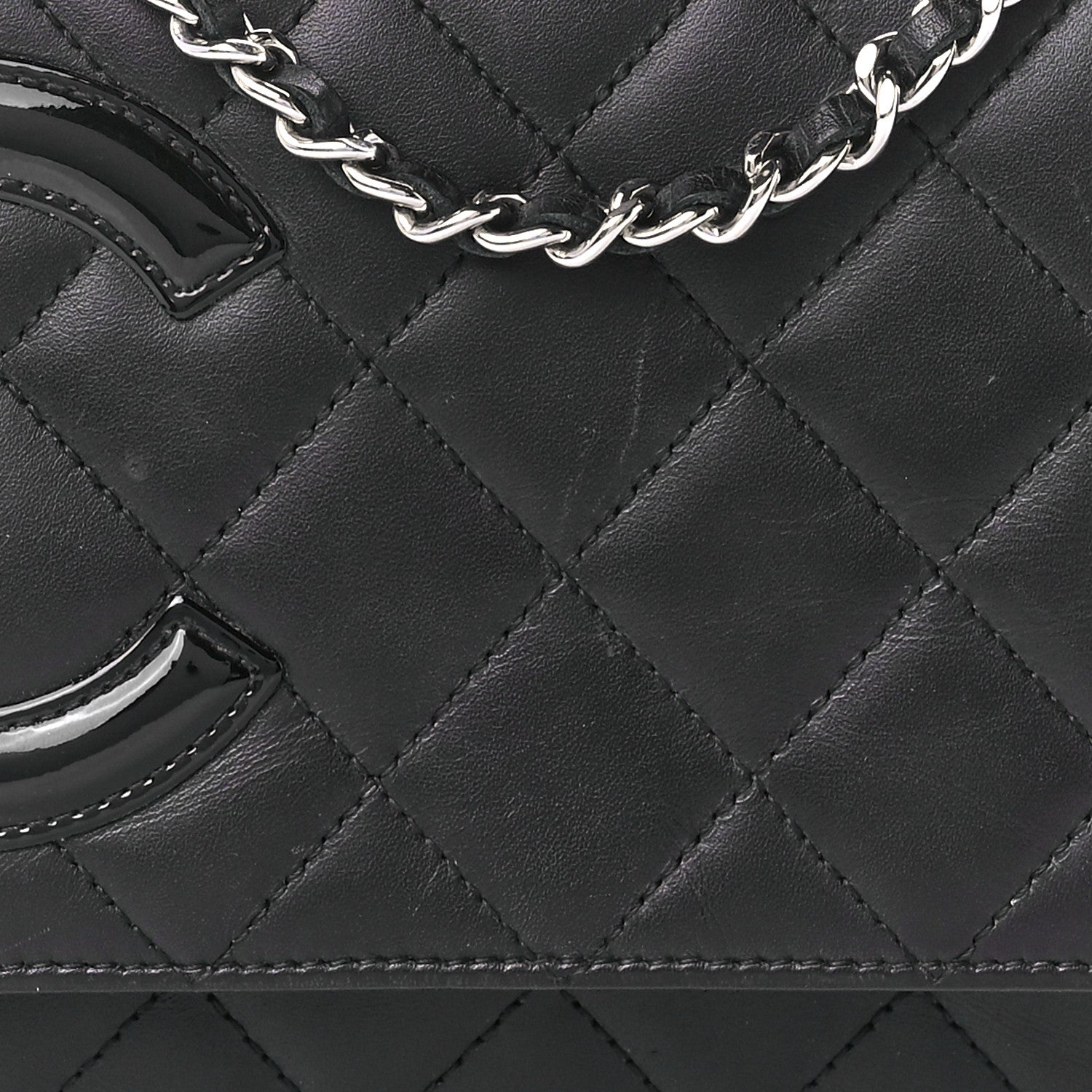 Chanel Calfskin Quilted Cambon Wallet On Chain WOC Black 8 of 11