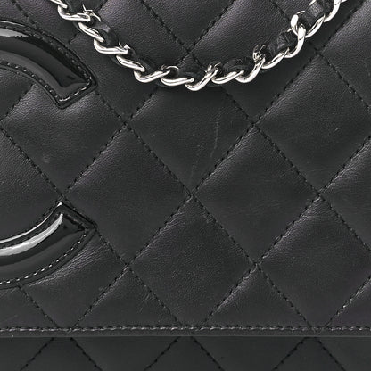 Chanel Calfskin Quilted Cambon Wallet On Chain WOC Black 8 of 11