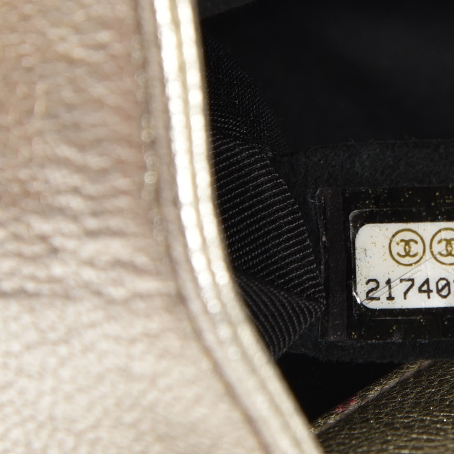 Chanel Metallic Goatskin Calfskin Small Boy Flap Gold Black 7 of 7