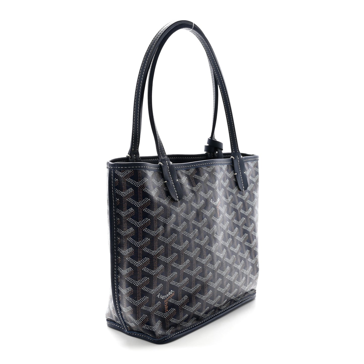 Goyardine Reversible Mini Anjou Navy