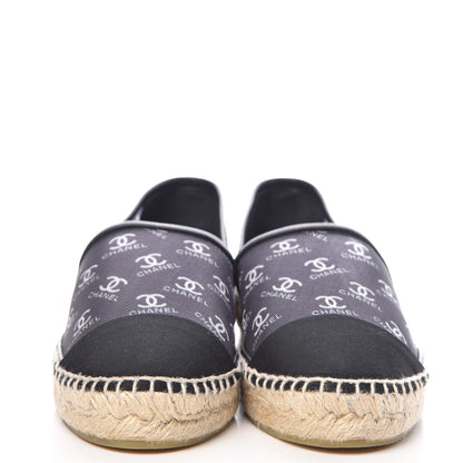Chanel Mesh Grosgrain CC Espadrilles 40 Black White 2 of 9