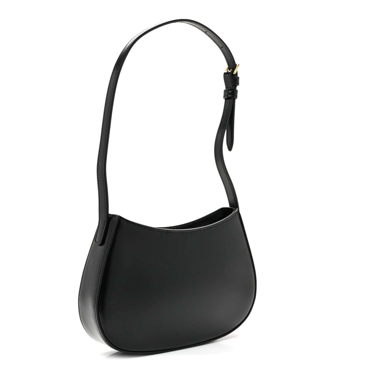 Celine Patent Calfskin Medium Tilly Triomphe Shoulder Bag Black 3 of 9