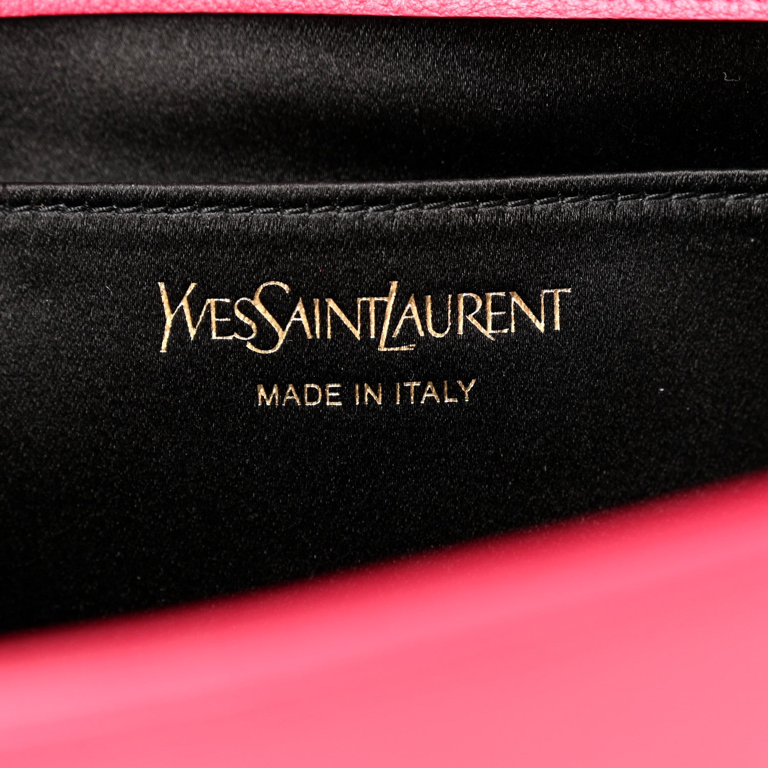 Saint Laurent Calfskin Monogram Large Belle De Jour Clutch Lipstick Fuchsia 6 of 10