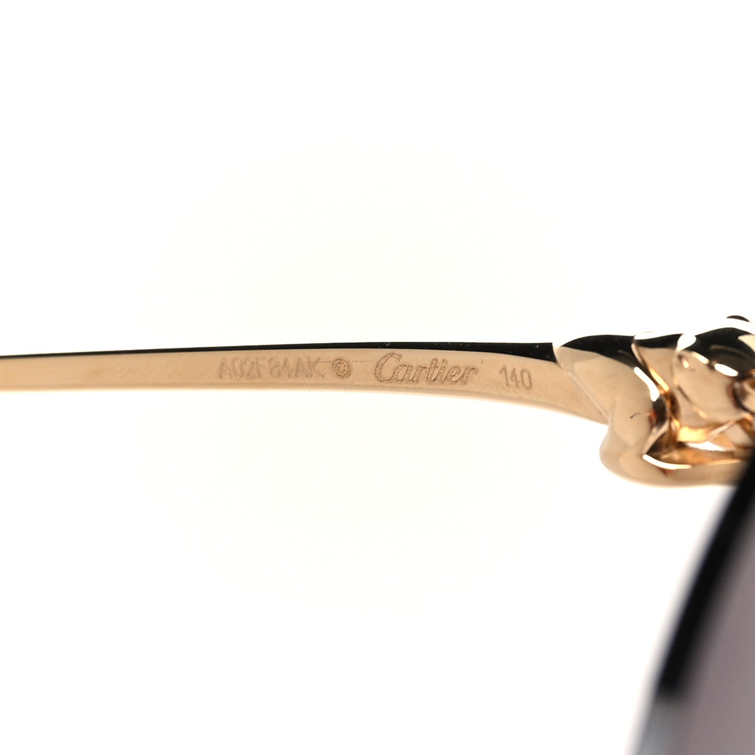 Cartier Panthere De Cartier Aviator Sunglasses Gold 5 of 7