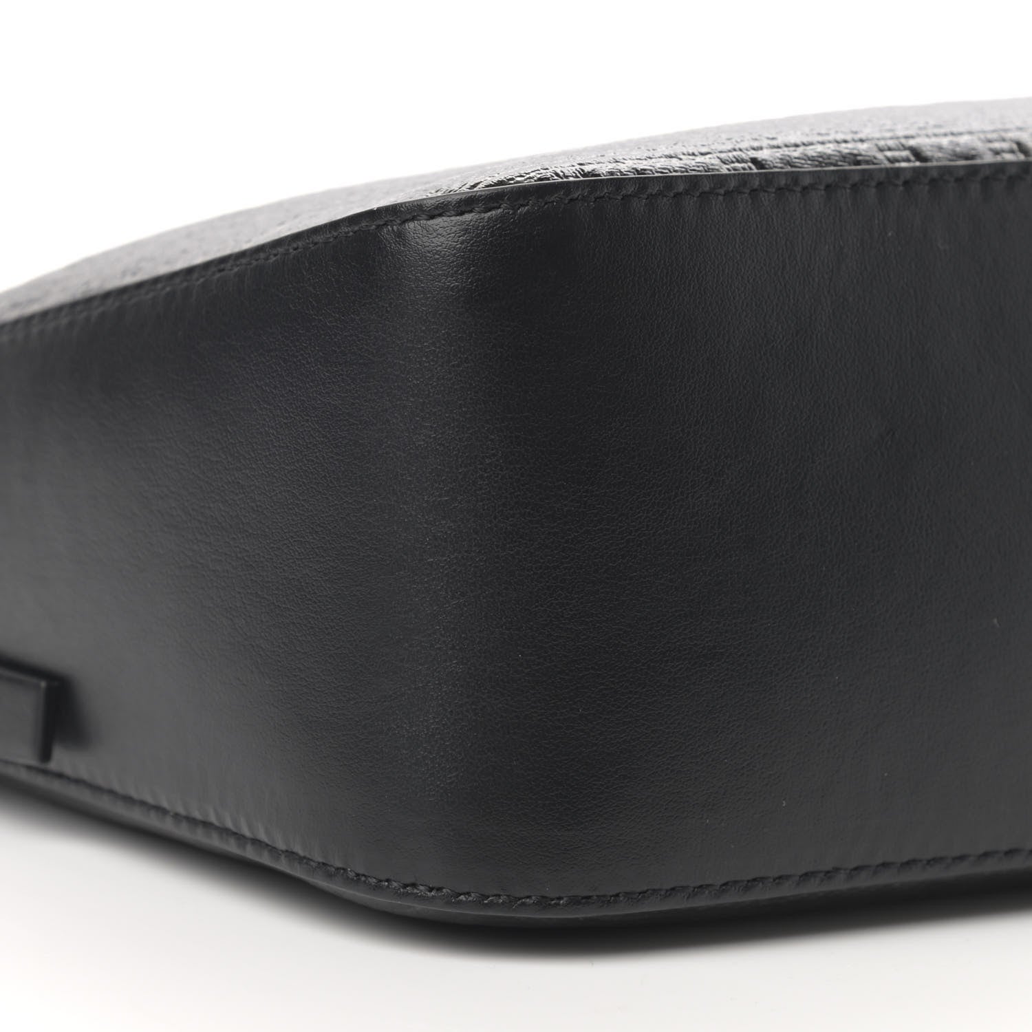 Givenchy Coated Canvas Logo 4G Embossed Small Moon Cut Out Shoulder Bag Black 9 of 10