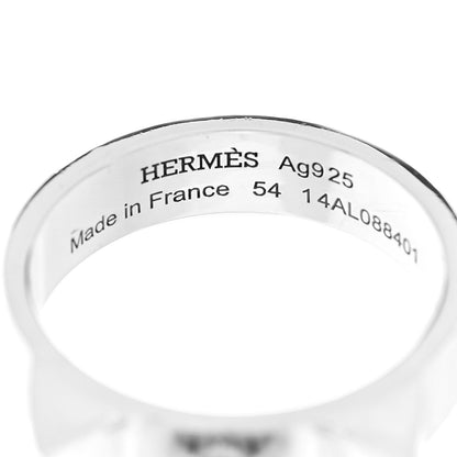 Hermes Sterling Silver PM Collier De Chien Ring 54 7 4 of 5