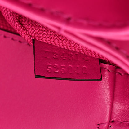 Gucci Calfskin Matelasse Monochrome GG Marmont Crossbody Shoulder Bag Classic Fuxia 7 of 12
