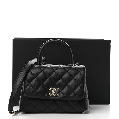 Chanel Caviar Quilted Extra Mini Coco Handle Flap Black 10 of 10