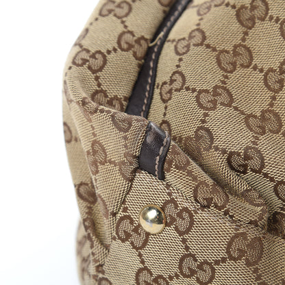 Gucci Monogram Large D Gold Hobo Dark Brown 11 of 16