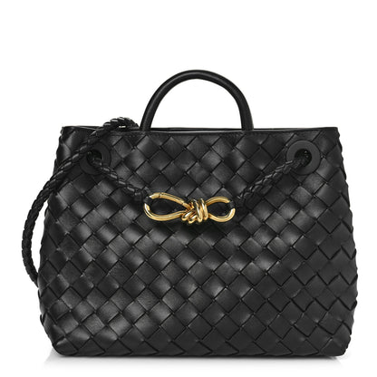 Bottega Veneta Nappa Intrecciato Small Andiamo Shoulder Bag Black 1 of 8