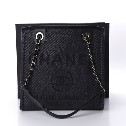 Chanel Canvas Mini Deauville Tote Black 11 of 11