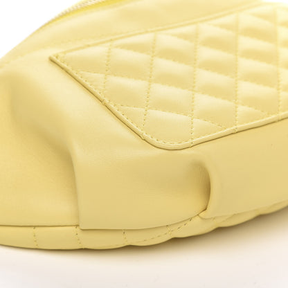 Chanel Lambskin Quilted Waist Belt Bag Yellow 8 of 9