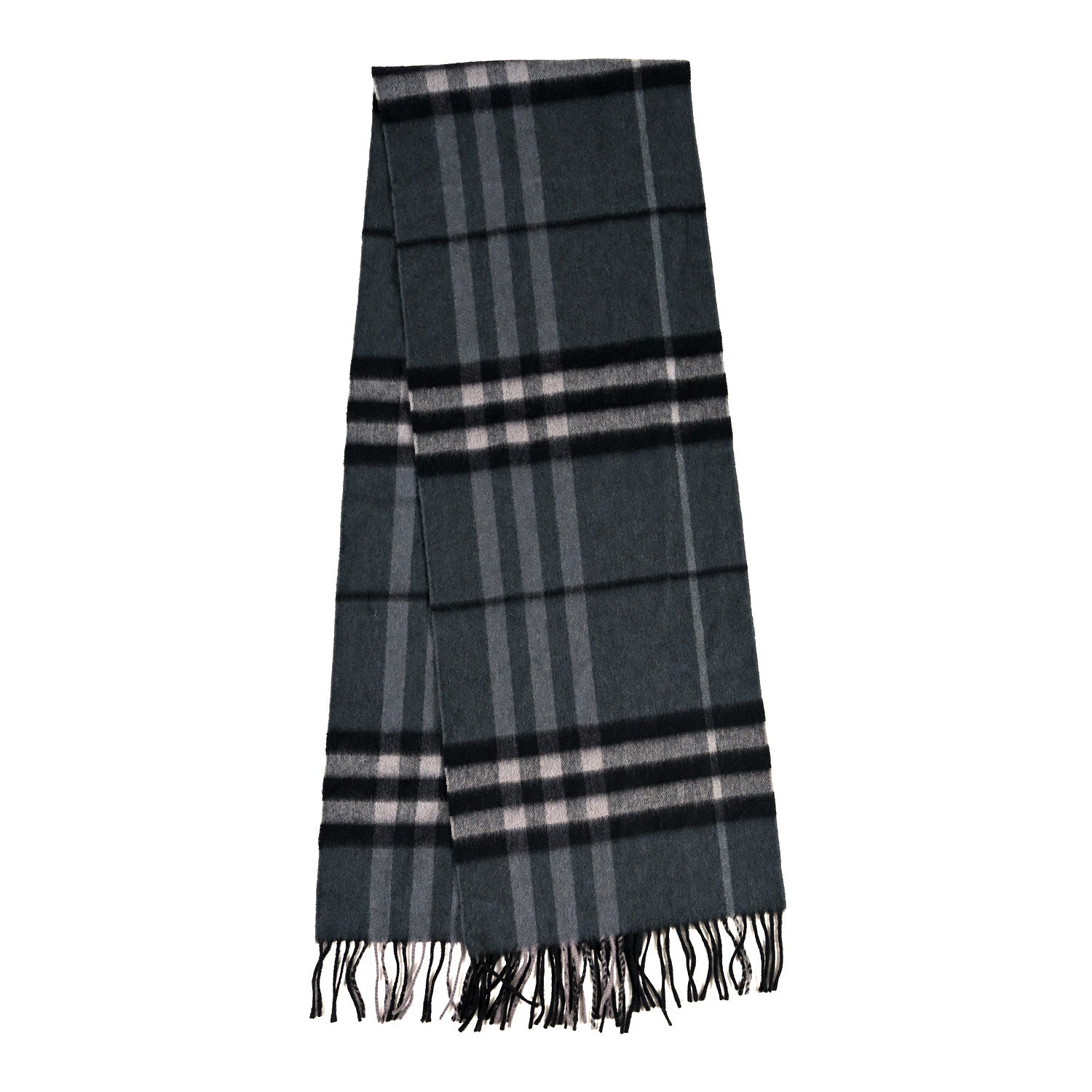 Burberry Cashmere Giant Check Scarf Grey 1787498 – FASHIONPHILE