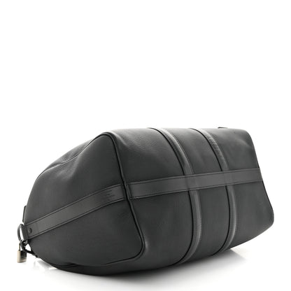 Louis Vuitton Grained Calfskin Aerogram Keepall Bandouliere 40 Black 3 of 16
