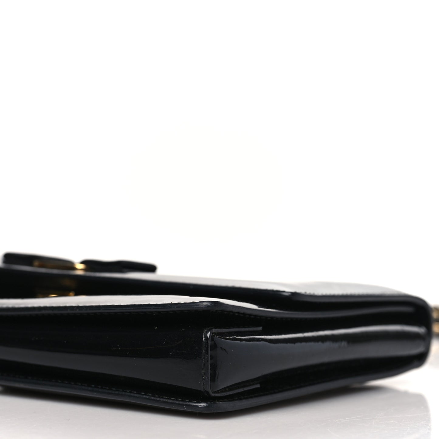 Patent Ginny Vara Bow Shoulder Bag Black