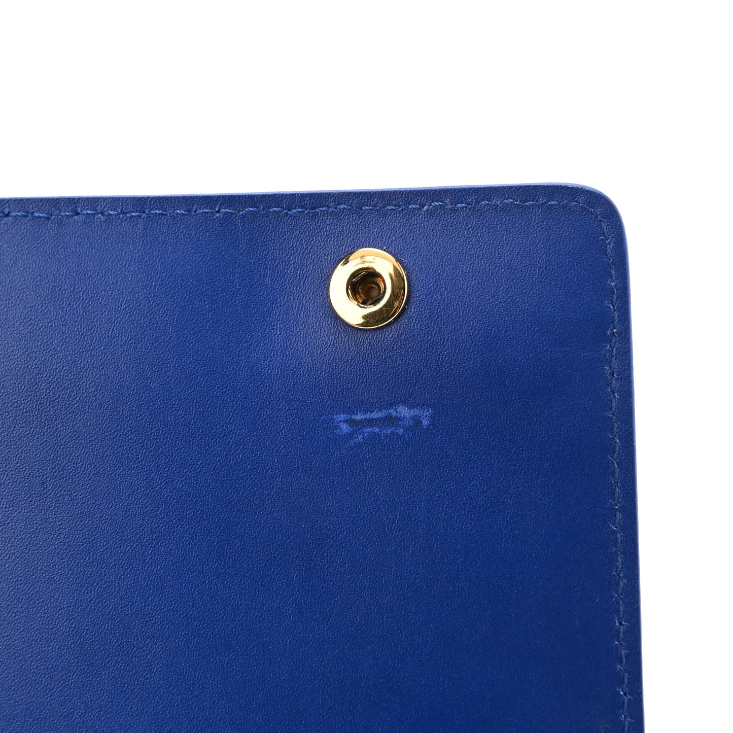 Grained Calfskin Skull Open Shopper Tote Blue